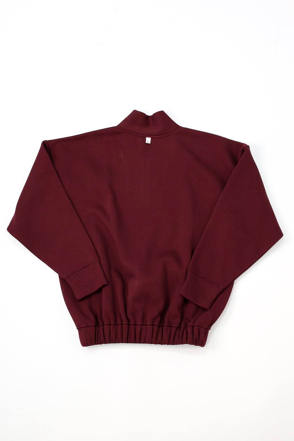 Margot Zip Detail Sweatshirt in Burgundy