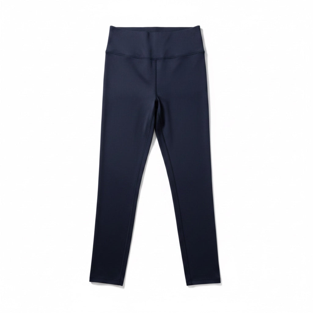 Ink blue pilates leggings flat lay