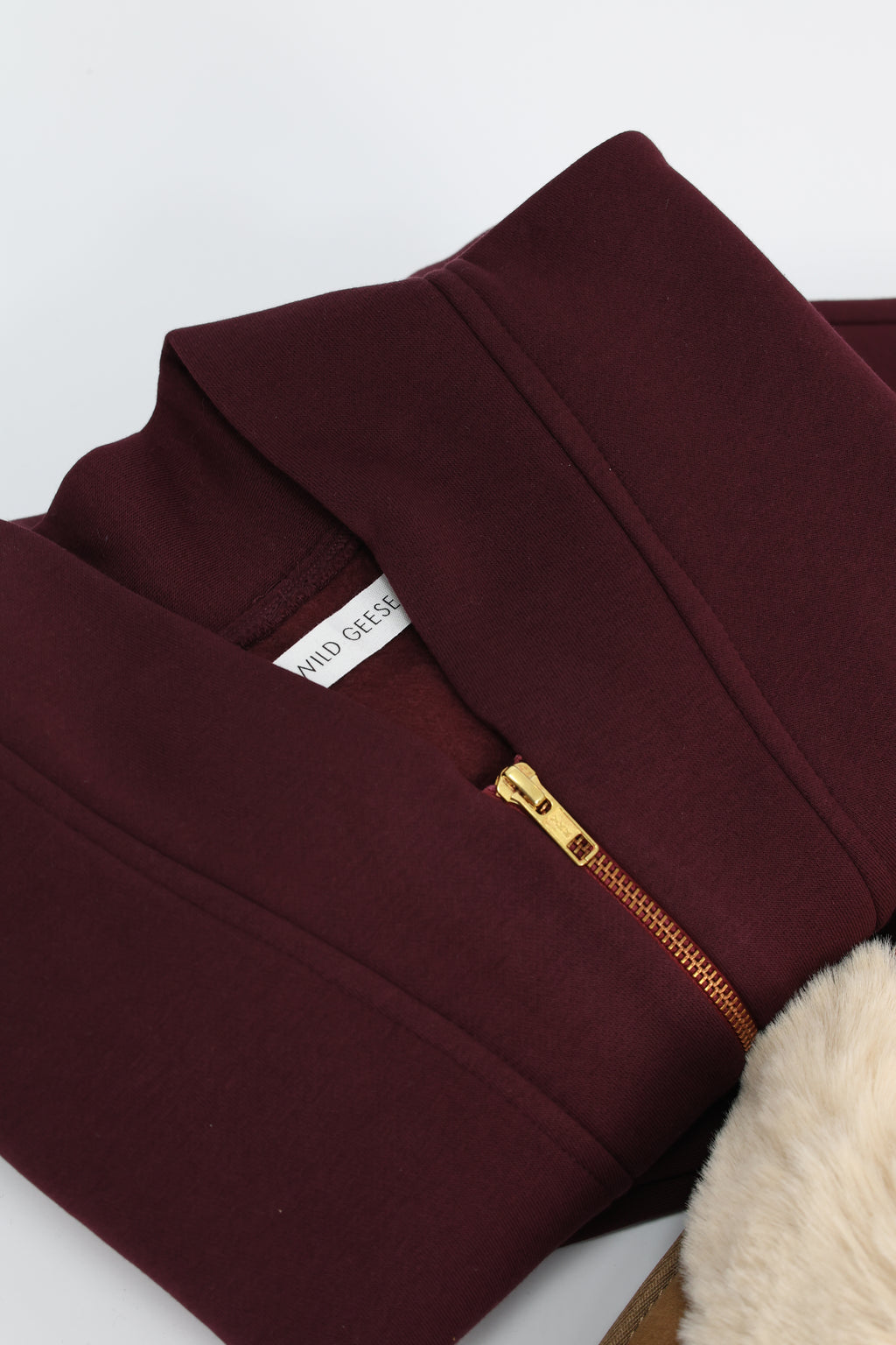 Burgundy maroon zip up sweatshirt